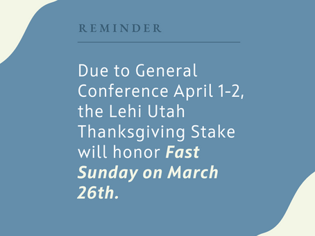 Fast Sunday in March