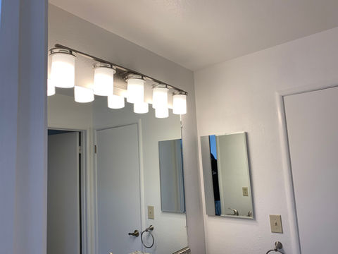 New Bathroom Lighting and Mirror 