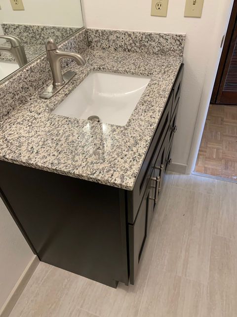 New Sink and Marble Countertop 