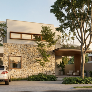 Estudo de Renderização – Fachada Residencial 3