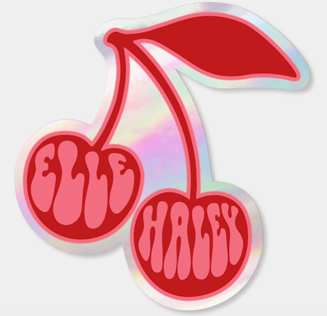 Elle Haley Cherry Sticker