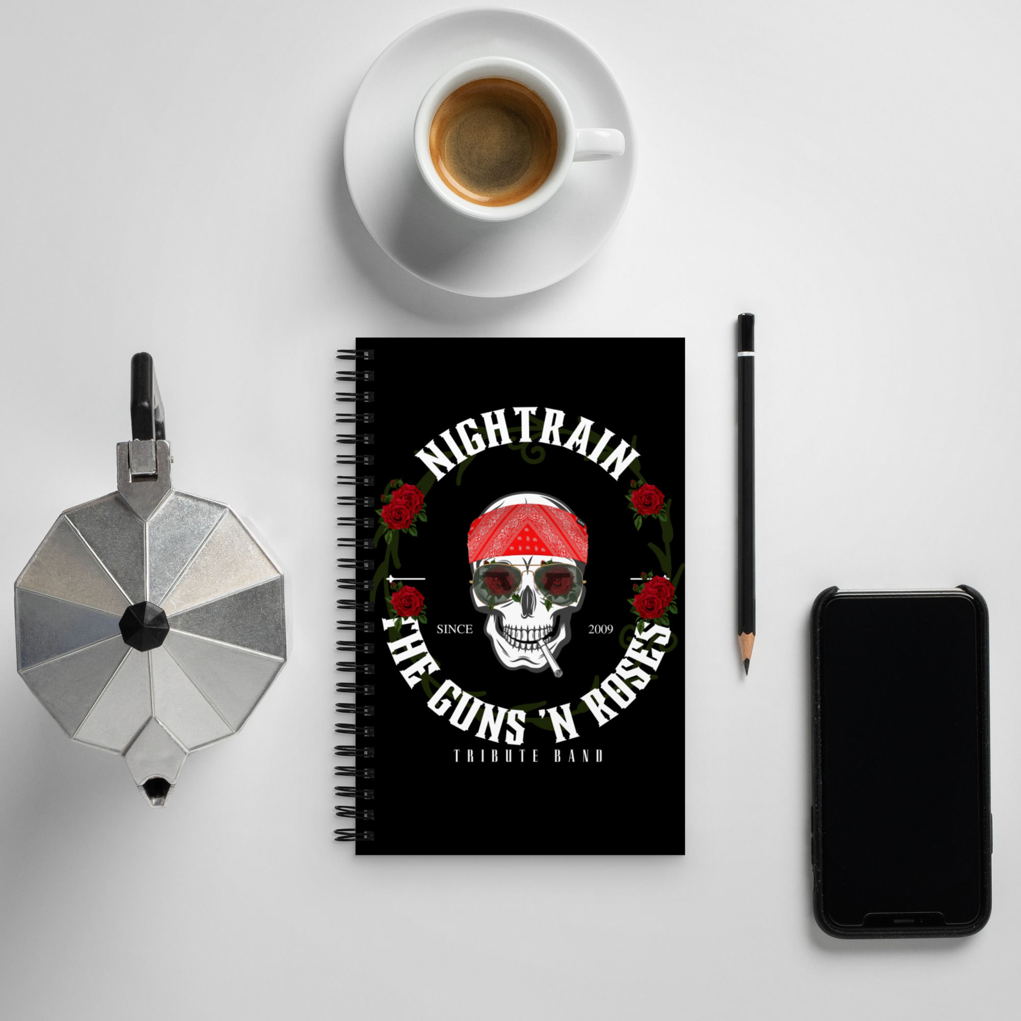 Smokin' Skull Spiral notebook