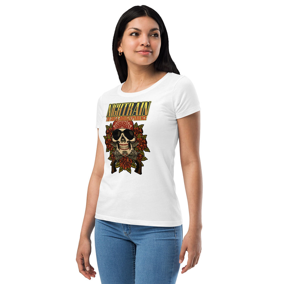 Thumbnail: Nightrain Vintage Skull Women’s fitted t-shirt