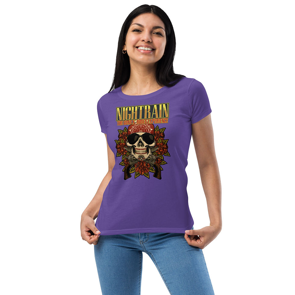 Thumbnail: Nightrain Vintage Skull Women’s fitted t-shirt