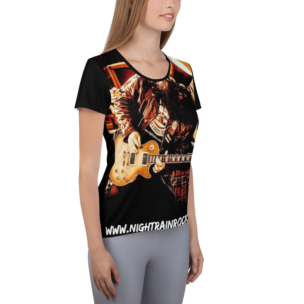 Thumbnail: NightrainRocks.com All-Over Print Women's Athletic T-shirt 
