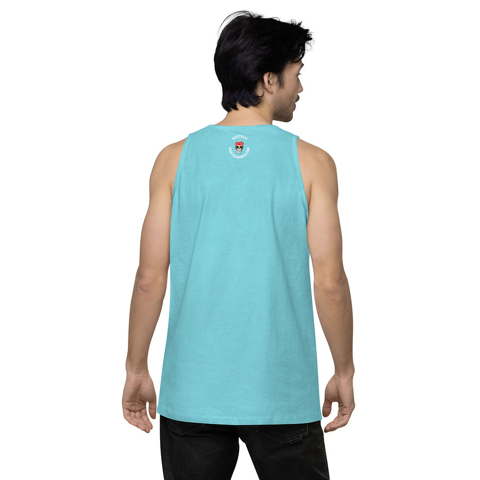 Thumbnail: Silver Skull and Roses Men’s premium tank top