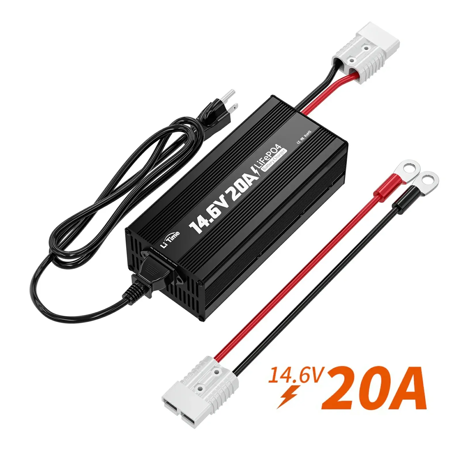 Li-Time 12V 20A Lithium Waterproof Battery Charger