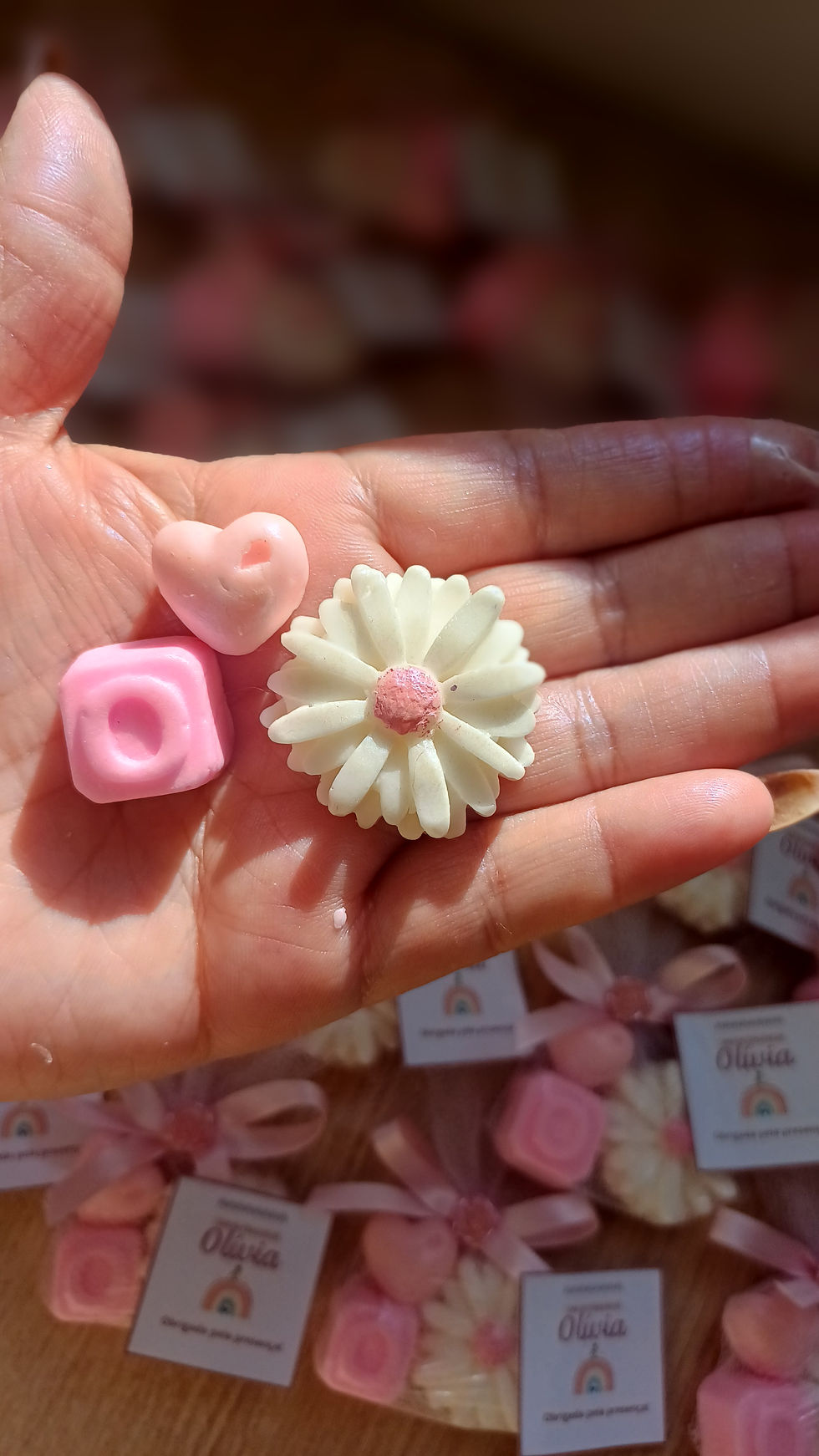 Miniatura: Sache com margarida e letra 