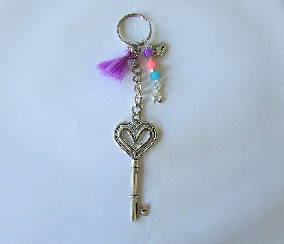 Llavero de llave de corazon