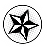 Black and White Star in Circle
