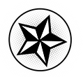 Black and White Star in Circle