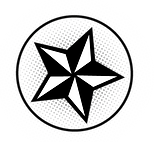 Black and White Star in Circle