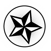 Noir et blanc Star Cercle