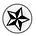 Black and White Star in Circle