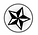 Black and White Star in Circle