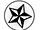 Black and White Star in Circle