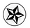 Black and White Star in Circle