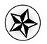 Black and White Star in Circle