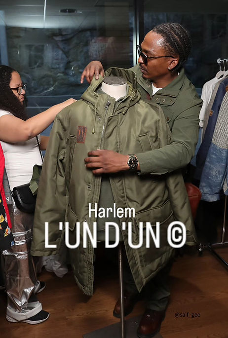 PARIS RAFEAL WILLIAMS DESIGNER OF LUN DUN IN HARLEM FAHSION WEEK