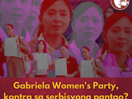 Gabriela Women's Party, kontra sa serbisyong pantao?