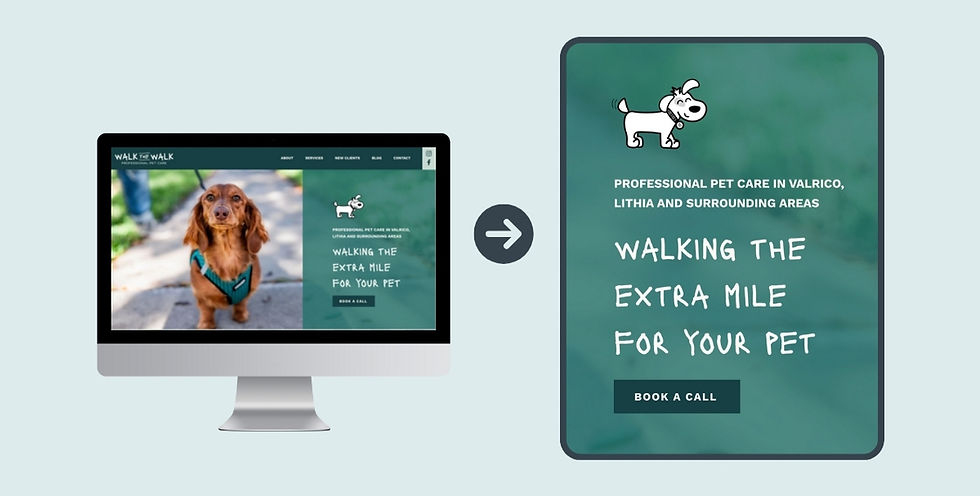 An example of a homepage that instantly tells consumers what their business is about.