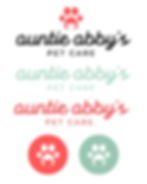 auntie abby's pet care branding logo concepts