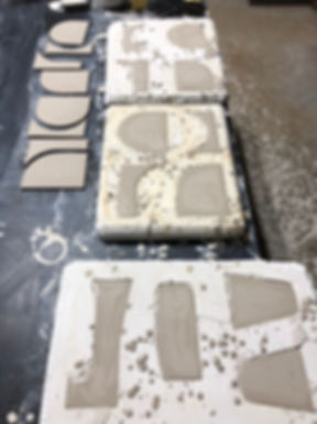 Tile in progress