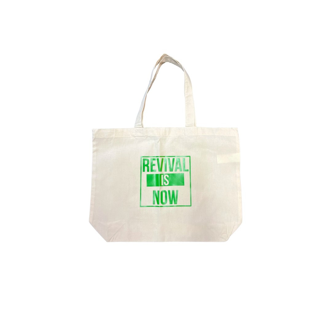 "REVIVAL IS NOW" Eco-Friendly Tote Bag – Natural Canvas