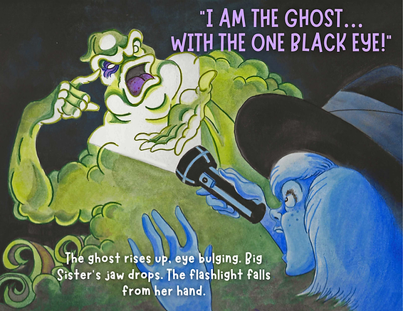Colorful characters from The Ghost with the One Black Eye Halloween classroom read aloud