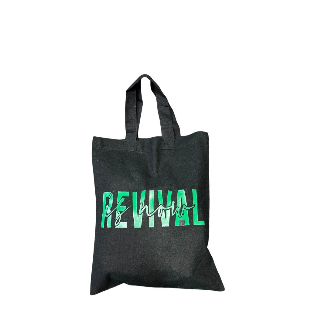 "REVIVAL Is Now" Black Tote Bag - Stylish & Eco-Friendly