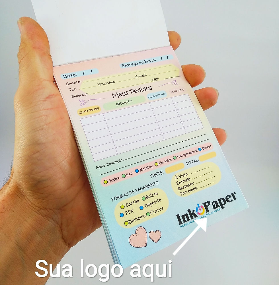 Miniatura: Bloquinho de pedidos personalizado