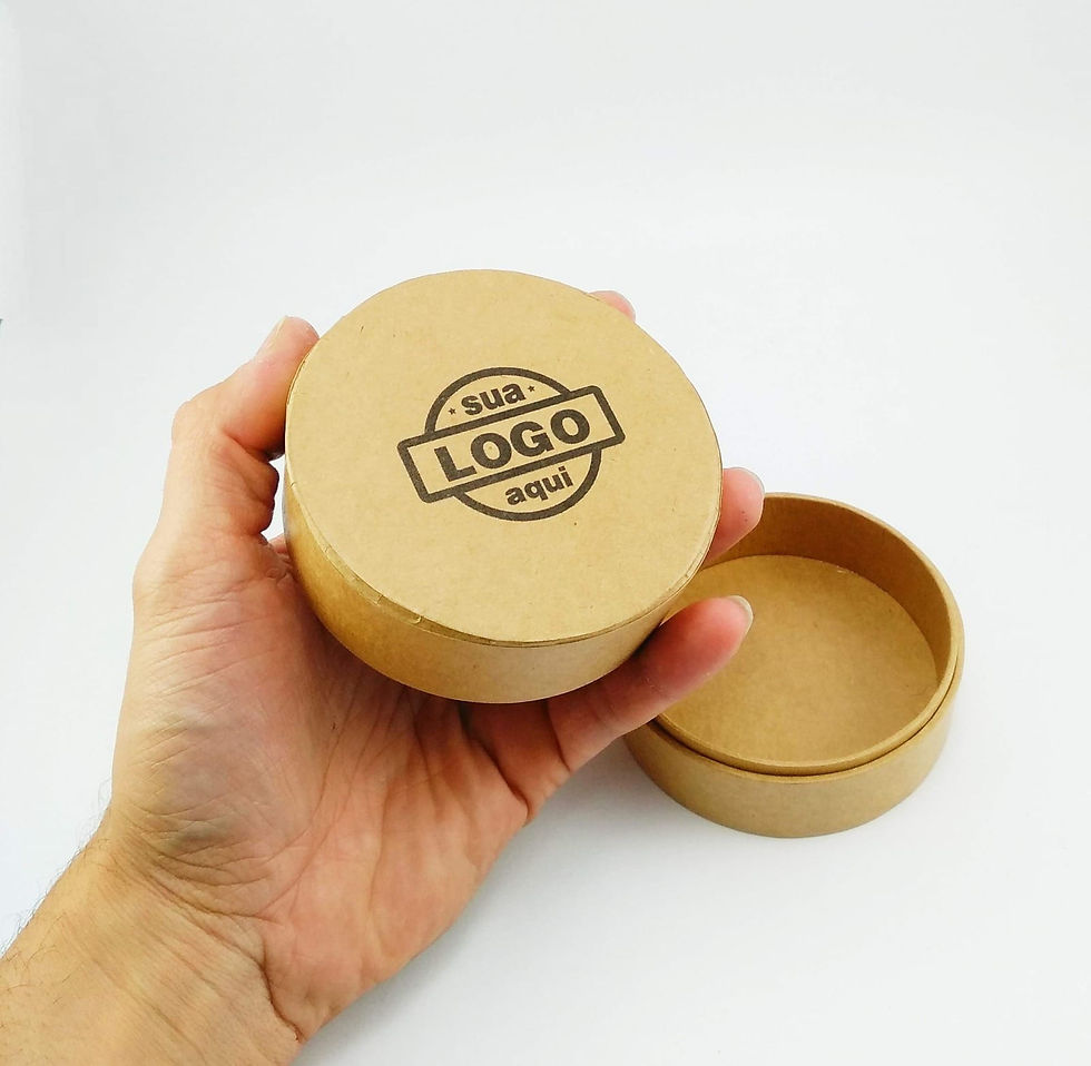Miniatura: Caixinha redonda personalizada 9 x 9 x 5,5cm
