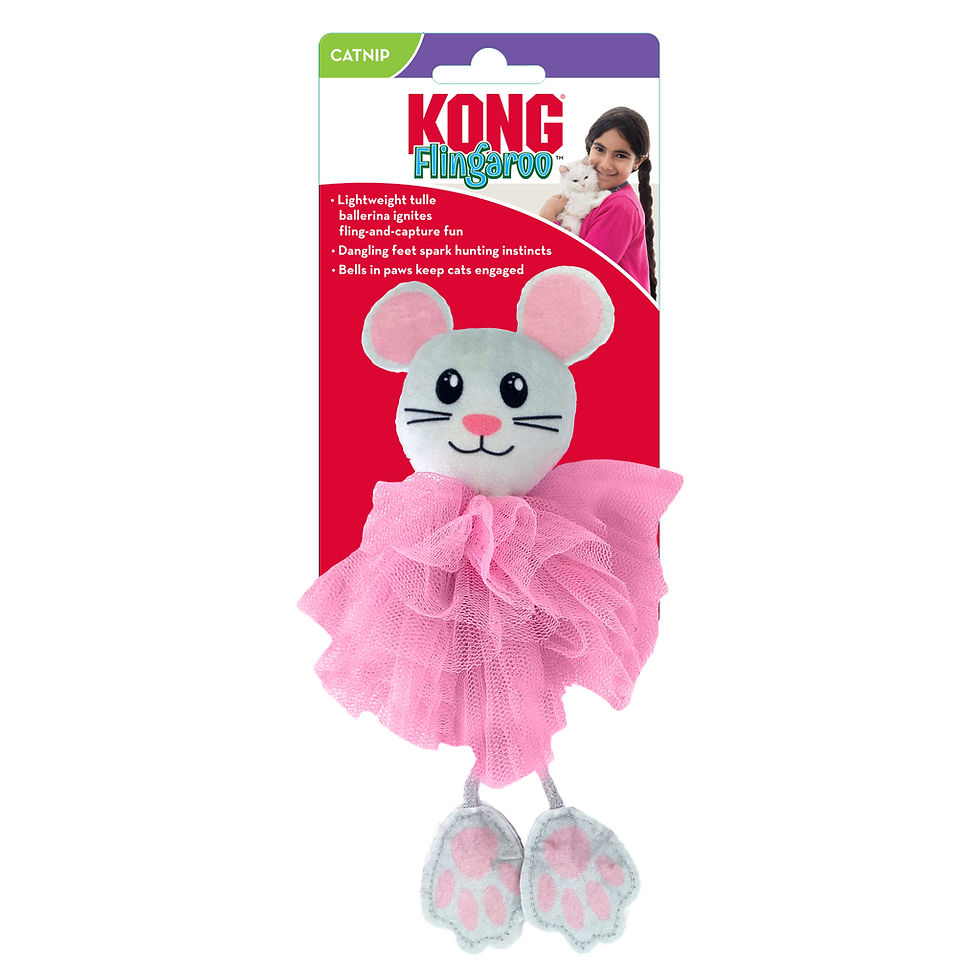 KONG - Juguete para gato flingaroo ratón surtido
