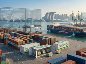 global shipping logistics container transport eco packaging