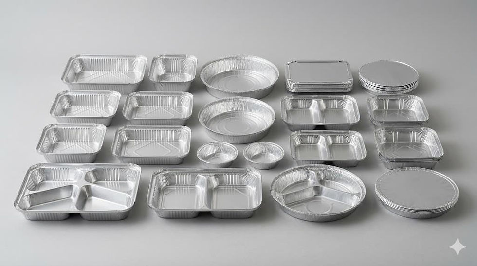 custom aluminum trays different shapes and sizes for food packaging