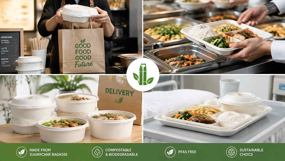 PPWR compliance packaging applications including restaurant catering healthcare and food delivery packaging