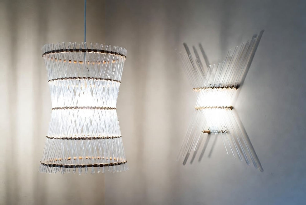 DIY home decor ideas using plastic clear straws