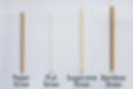 Comparison photo of paper, PLA, sugarcane, and bamboo straws