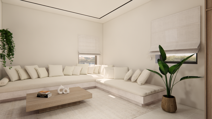 סלון בסגנון מינימליסטי-נורדי