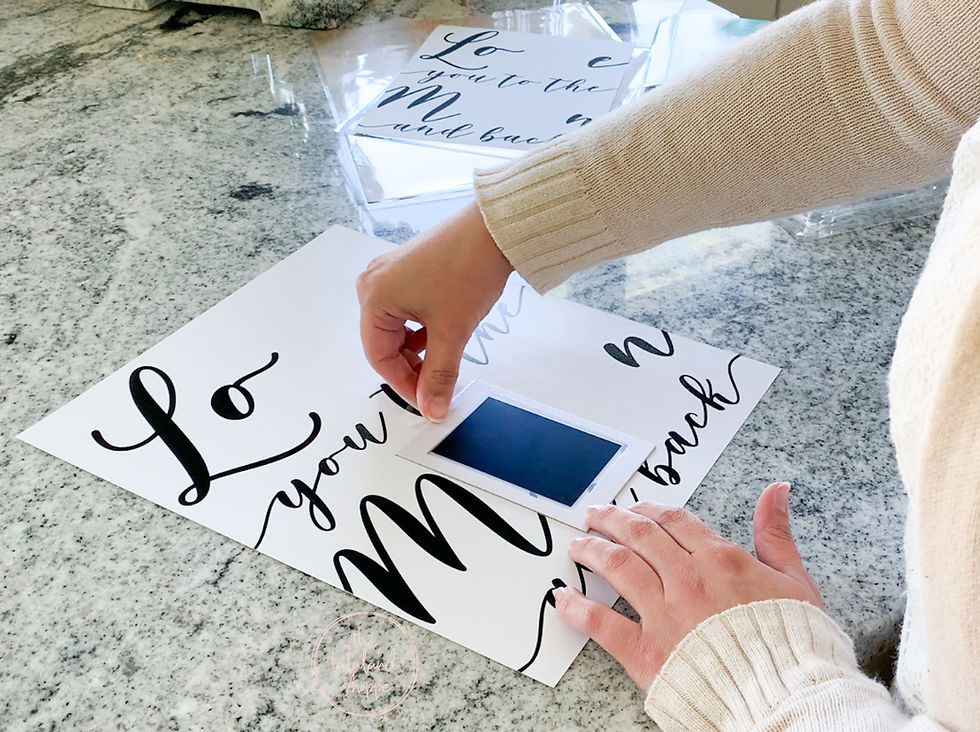 Thumbnail: Love you to the Moon and Back SVG, Baby Foot Hand Print Nursery Sign Design