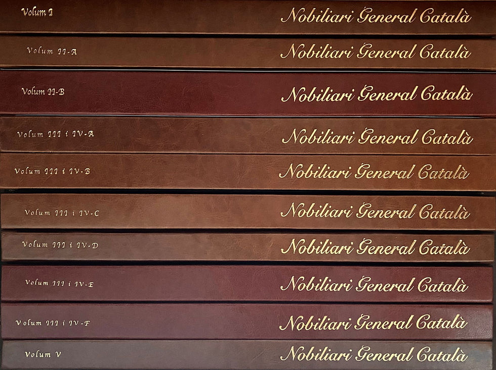 Miniatura: Nobiliari General Català d’Armand de Fluvià.  Volum 3i4-G (S-V)