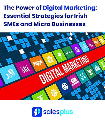 Digital marketing icons on a screen