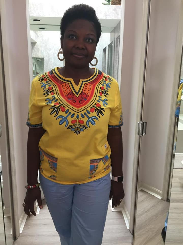 Thumbnail: Dashiki Scrubs--Yellow