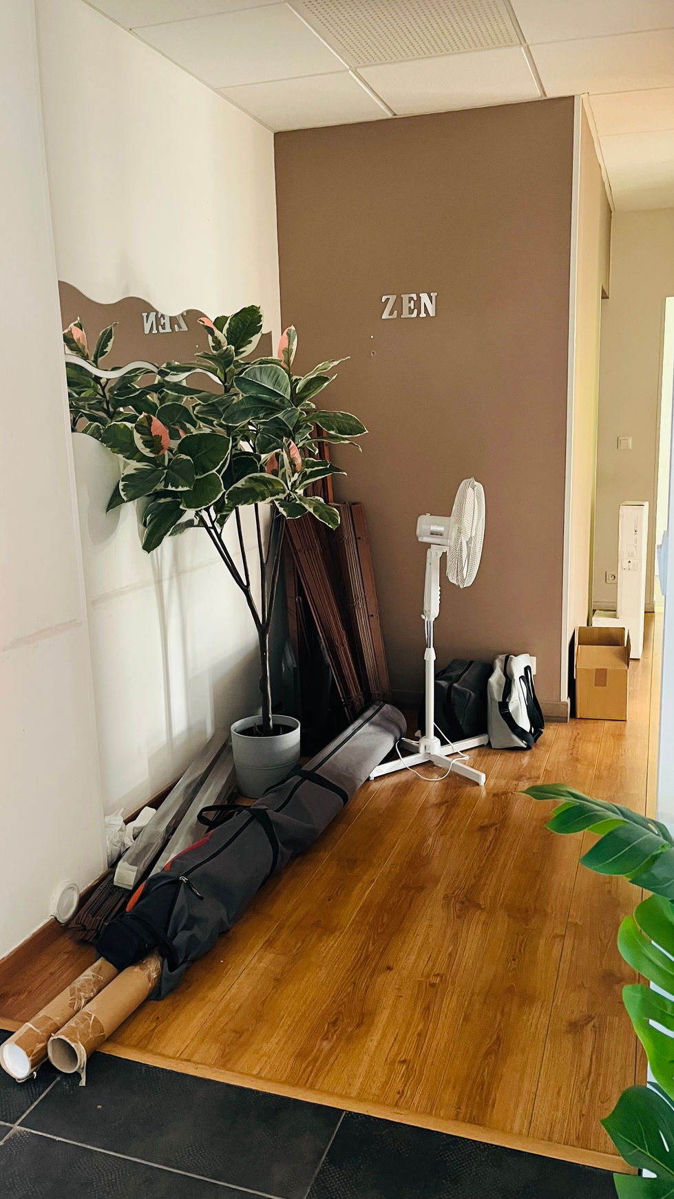 Ce recoin servait principalement de zone de dépôt, où s’accumulaient des objets sans véritable logique d’usage.