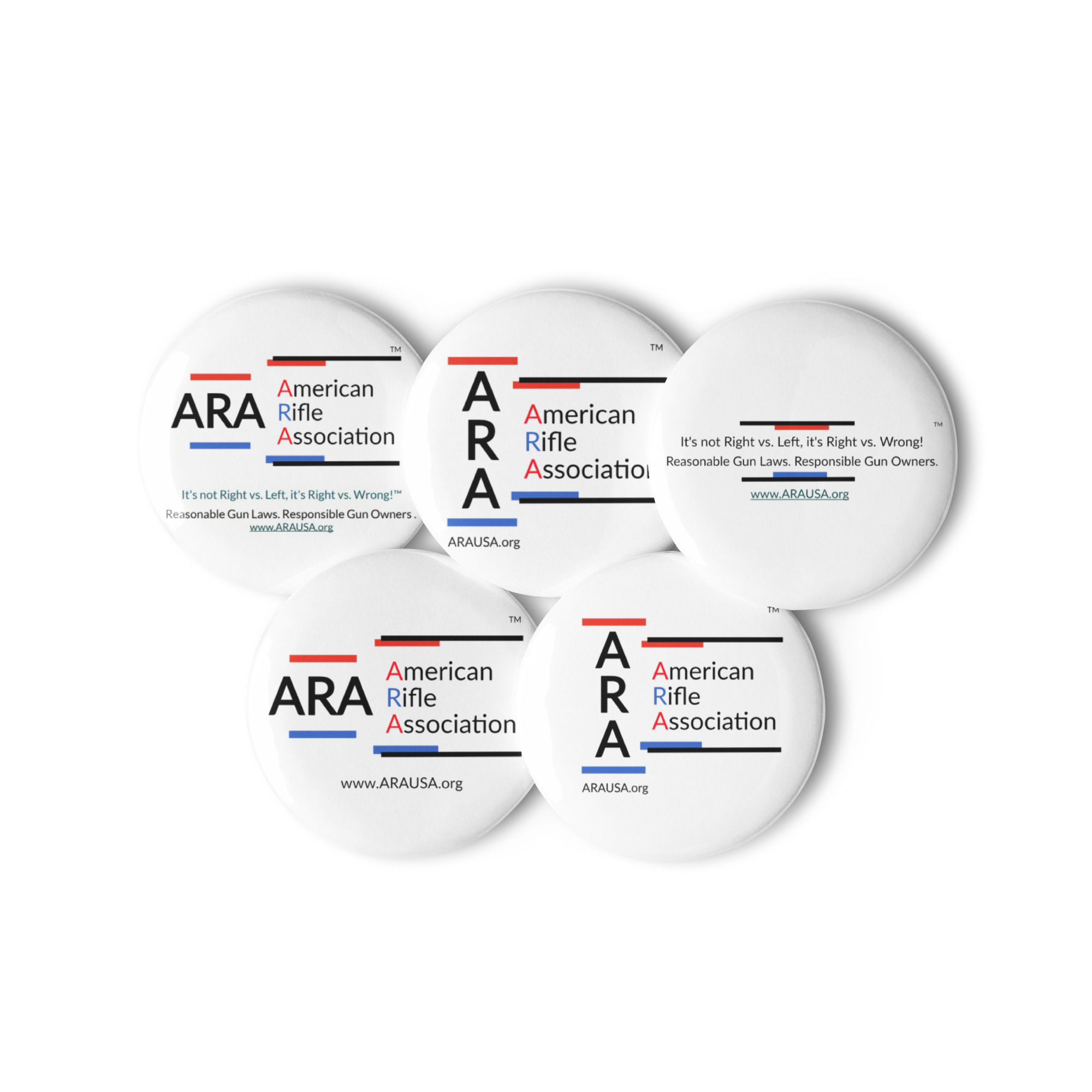 Set of ARA™ pin buttons