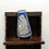 Thumbnail: Peacock design 12-inch Tholu lamp in blue tones, crafted from natural leather and handpainted by artisans