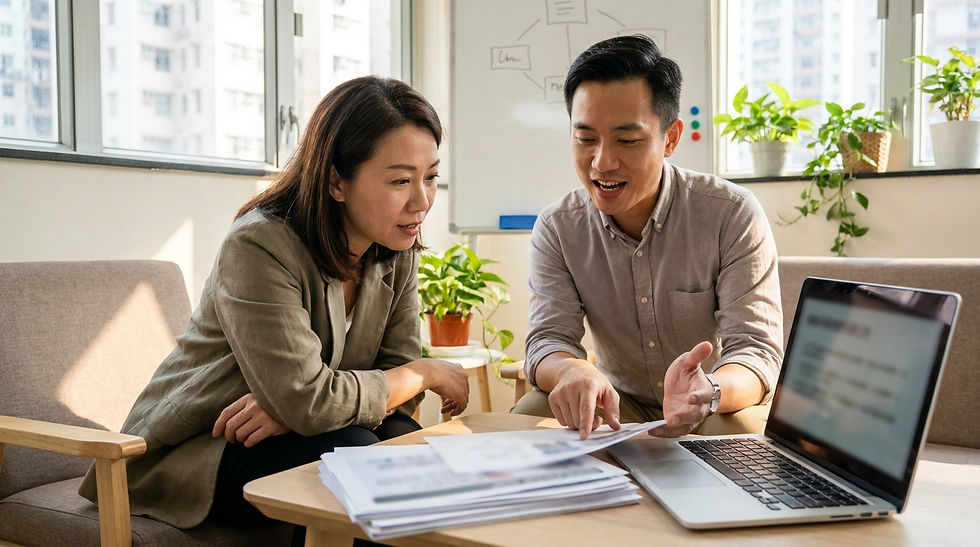 香港中小企宣傳影片製作策略規劃,中小企業主與影片製作顧問討論品牌影片製作方案