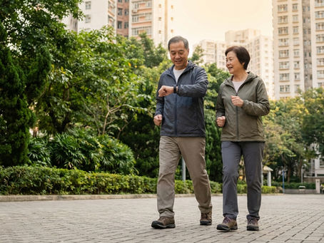 糖尿病患者運動 香港 — 中老年男士在餐後進行快步行控制血糖