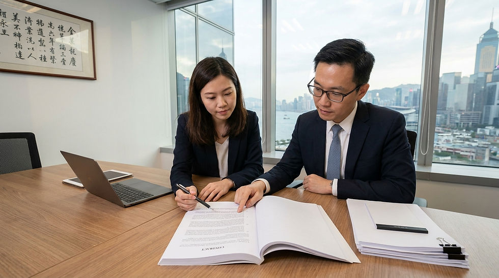 香港廣告影片製作合約審核,品牌法律顧問與市場部代表共同審閱製作合約條款