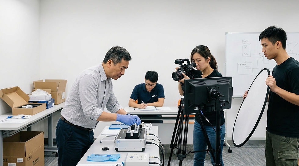 香港企業內部培訓影片 — 製作團隊為企業標準作業流程進行示範拍攝